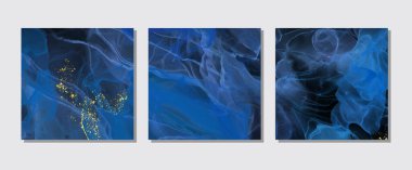 Alkolün mürekkep rengi arka plan. Soyut dikey çok renkli mermer desenli pankart. Akrilik boyalar karıştırılıyor.