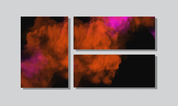 Χρώμα Splash Πανό Που Σχεδιασμός Φόντου Μπογιάς Καπνού Δημιουργικότητα Αφηρημένη — Διανυσματικό Αρχείο