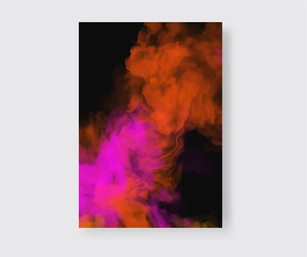 Ensemble Bannières Color Splash Conception Fond Peinture Fumée Créativité Art — Image vectorielle