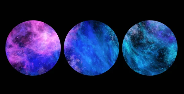 Space Abstract Galaxy Banner Gesetzt Vektorgalaxie Illustration Für Ihre Designs — Stockvektor