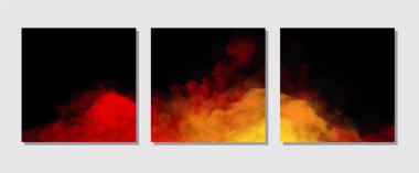 Renkli Sıçrama pankartları hazır. Duman boyasının arka plan tasarımı. Yaratıcılık soyut sanat, Vektör illüstrasyonu.