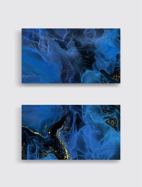 Alkolün mürekkep rengi arka plan. Soyut dikey çok renkli mermer desenli pankart. Akrilik boyalar karıştırılıyor.