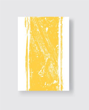 Grunge efektli soyut mürekkep fırçası afişleri. Vektör illüstrasyonu