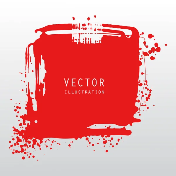 Éclaboussures Plaques Vectorielles Éclaboussures Peinture Encre Rouge Dans Différentes Formes — Image vectorielle