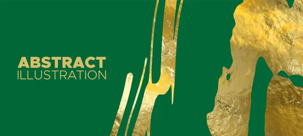 Szablony Vector Green Gold Design Dla Broszur Ulotek Technologii Mobilnych — Wektor stockowy