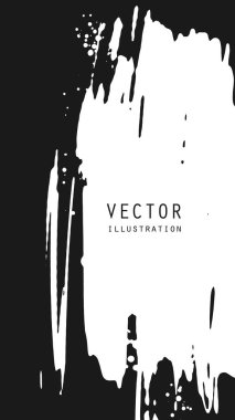 Grunge efektli soyut mürekkep fırçası afişleri. Japon tarzı. Vektör illüstrasyonu