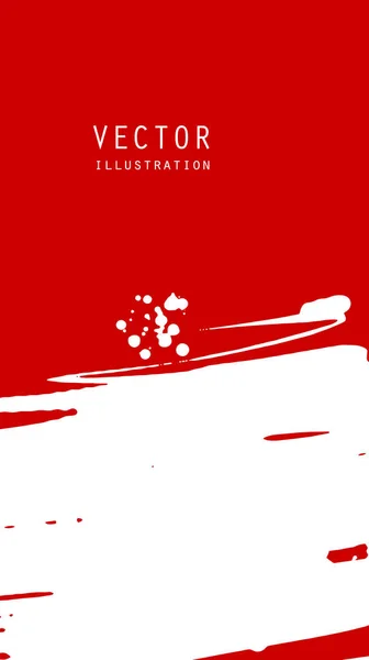 Abstrakt Bläckborste Banderoller Med Grunge Effekt Japansk Stil Vektorillustration — Stock vektor