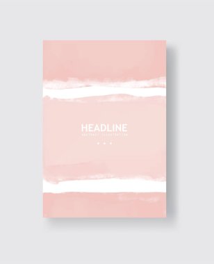 Soyut vektör suluboya pankartı. Beyaz arka planda klon fırça darbeleri. Duvar kağıtları, baskılar, ambalaj kağıtları, tekstil için resim çizimi