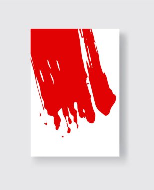 Grunge efektli soyut mürekkep fırçası afişleri. Vektör illüstrasyonu