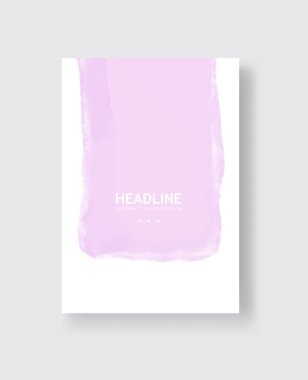 Soyut vektör suluboya pankartı. Beyaz arka planda klon fırça darbeleri. Duvar kağıtları, baskılar, ambalaj kağıtları, tekstil için resim çizimi