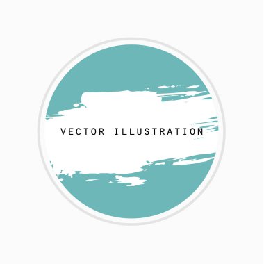 Grunge damgalı maket. Tasarımınız için sıkıntılı mürekkep stili daire işareti dokusu. Soyut vektör illüstrasyonu.