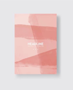 Soyut vektör suluboya pankartı. Beyaz arka planda klon fırça darbeleri. Duvar kağıtları, baskılar, ambalaj kağıtları, tekstil için resim çizimi