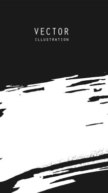 Grunge efektli soyut mürekkep fırçası afişleri. Japon tarzı. Vektör illüstrasyonu