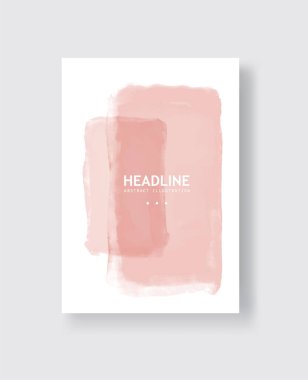 Soyut vektör suluboya pankartı. Beyaz arka planda klon fırça darbeleri. Duvar kağıtları, baskılar, ambalaj kağıtları, tekstil için resim çizimi