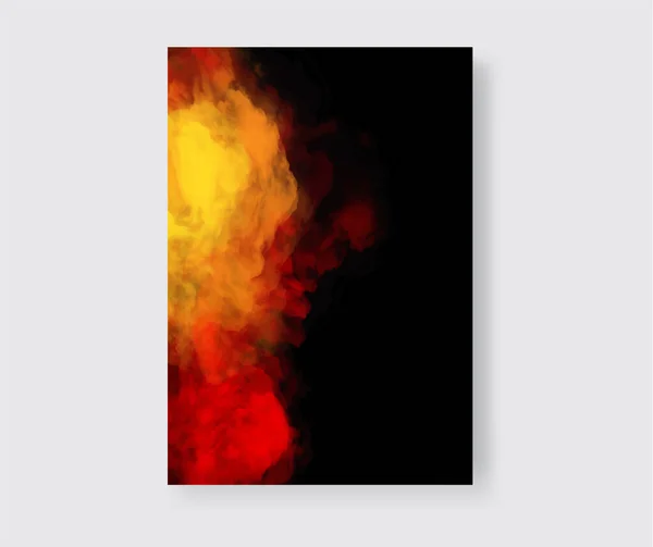 Цветной Плакат Дизайн Заднего Плана Дымовой Краски Творчество Абстрактное Искусство — стоковый вектор