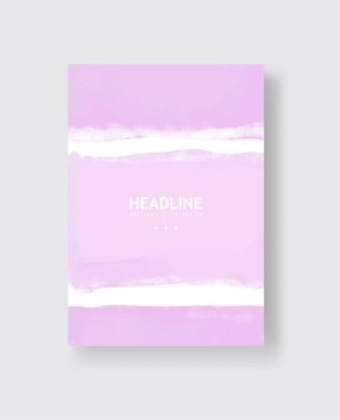 Soyut vektör suluboya pankartı. Beyaz arka planda klon fırça darbeleri. Duvar kağıtları, baskılar, ambalaj kağıtları, tekstil için resim çizimi