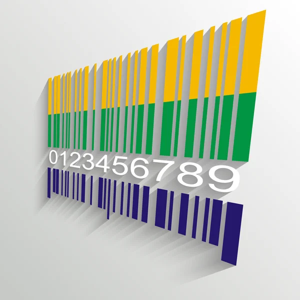 Brazilië zomer barcode achtergrond - vectorillustratie — Stockvector