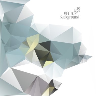 Çok renkli (mavi, sarı, gri) tasarım şablonları. Geometrik üçgen soyut Modern vektör arka plan. 