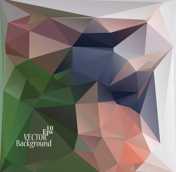 マルチカラー (緑、ローズ、ブラウン) デザイン テンプレート。幾何学的三角形の抽象的な現代ベクトルの背景. — ストックベクタ