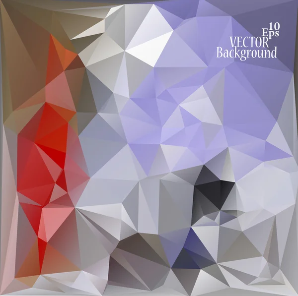 Plantillas de diseño multicolor (rojo, gris, violeta). Fondo geométrico triangular abstracto moderno vectorial . — Vector de stock
