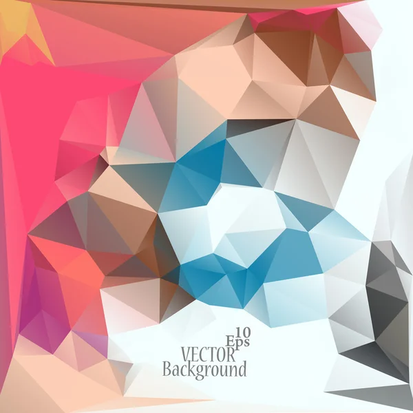 Plantillas de diseño multicolor (rojo, rosa, azul). Fondo geométrico triangular abstracto moderno vectorial . — Vector de stock