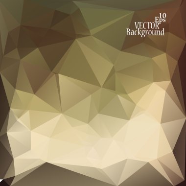 Çok Renkli ( Kahverengi, Kahve ) Tasarım Şablonları. Geometrik Üçgen Soyut Modern Vektör Arka Plan. 