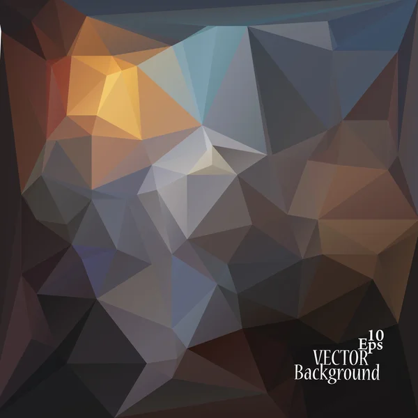 Plantillas de diseño multicolor (marrón, azul, amarillo). Fondo geométrico triangular abstracto moderno vectorial . — Vector de stock