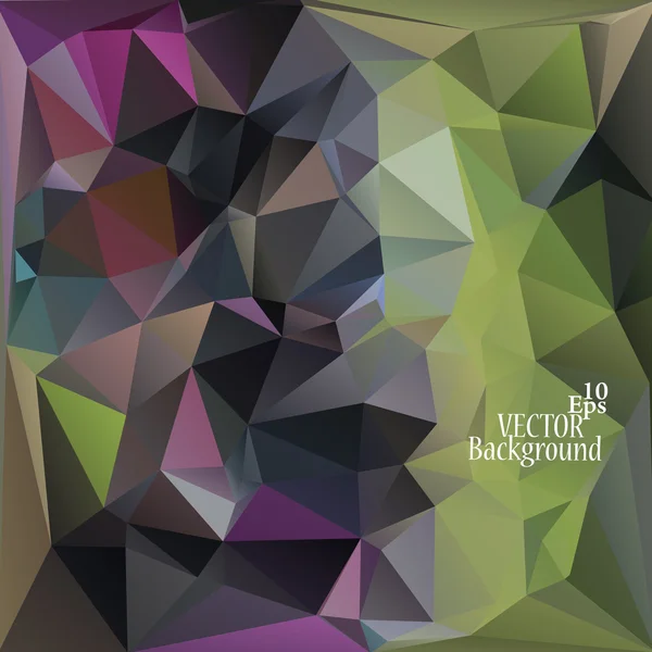Plantillas de diseño multicolor (verde, púrpura, violeta). Fondo geométrico triangular abstracto moderno vectorial . — Vector de stock