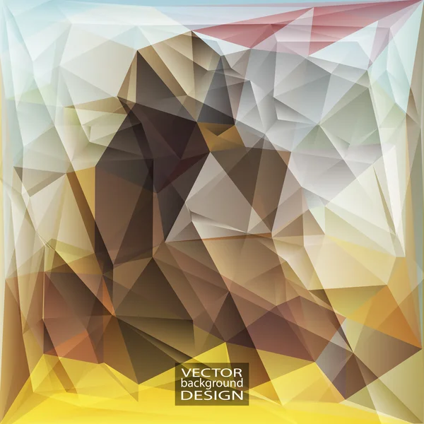 여러 가지 색상 (노란색, 갈색, 빨간색) 디자인 템플릿. 기하학적 삼각형 추상 현대 벡터 배경. — 스톡 벡터