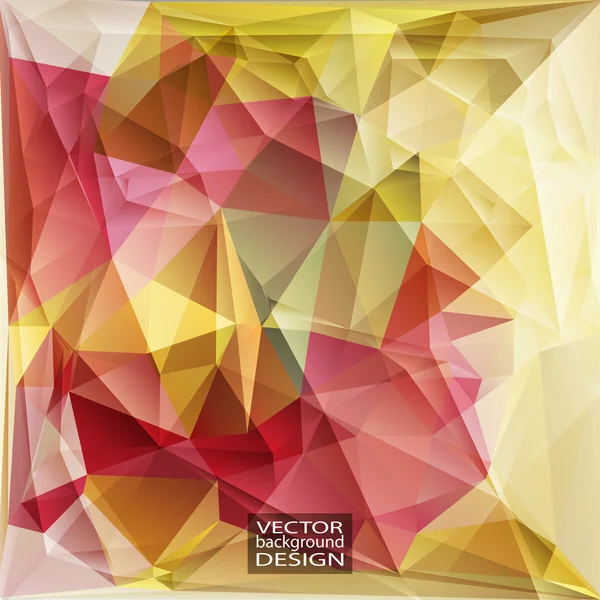 Modelli di design multicolore (rosso, rosa, giallo). Sfondo vettoriale moderno astratto triangolare geometrico . — Vettoriale Stock