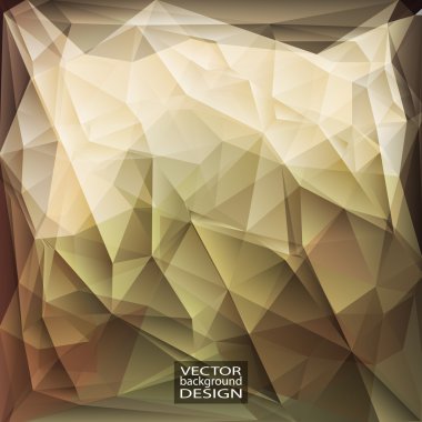 Çok Renkli ( Kahverengi, Kahve ) Tasarım Şablonları. Geometrik Üçgen Soyut Modern Vektör Arka Plan. 