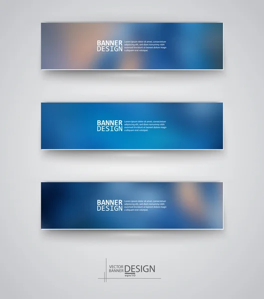 Plantillas de diseño empresarial. Set de Banners con fondos azules multicolores — Vector de stock