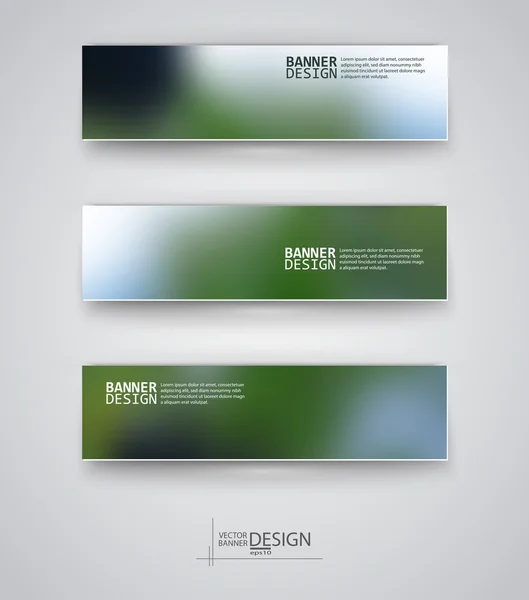 Plantillas de diseño empresarial. Set de Banners con fondos azules multicolores — Vector de stock