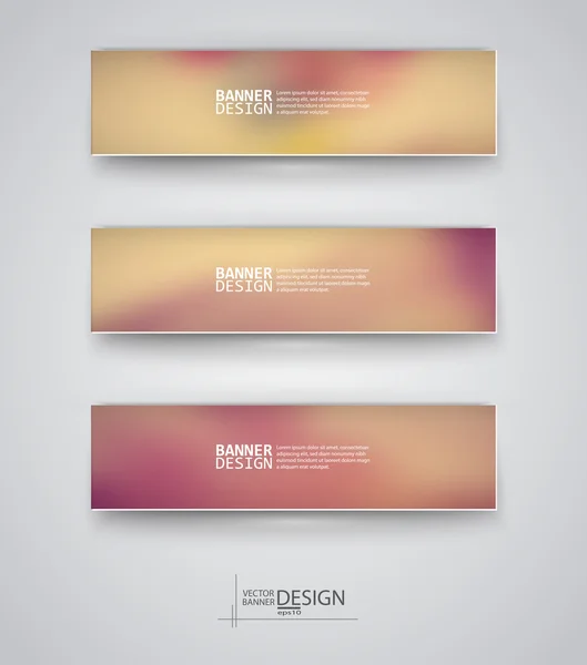 Plantillas de diseño empresarial. Set de Banners con fondos azules multicolores — Vector de stock