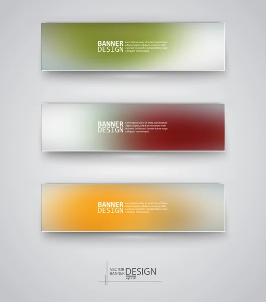 Plantillas de diseño empresarial. Set de Banners con fondos azules multicolores — Vector de stock