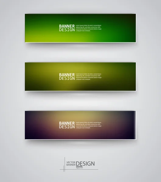 Zakelijke ontwerpsjablonen. set van banners met veelkleurige blured achtergronden — Stockvector