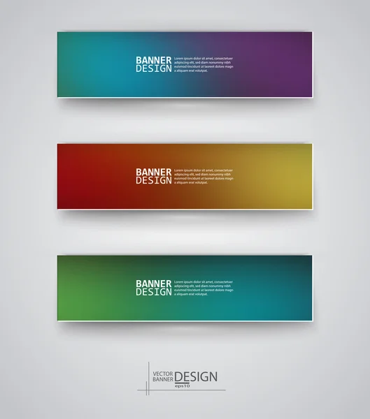 Plantillas de diseño empresarial. Set de Banners con fondos azules multicolores — Vector de stock