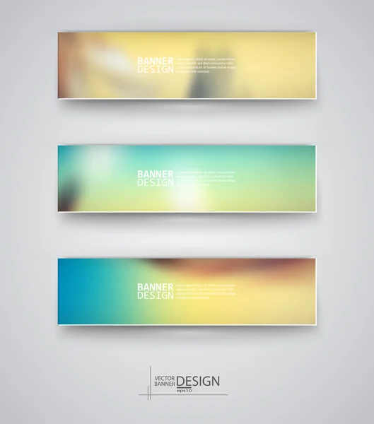 Plantillas de diseño empresarial. Set de Banners con fondos azules multicolores — Vector de stock