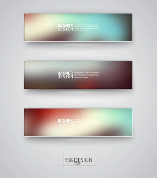 Plantillas de diseño empresarial. Set de Banners con fondos azules multicolores — Vector de stock