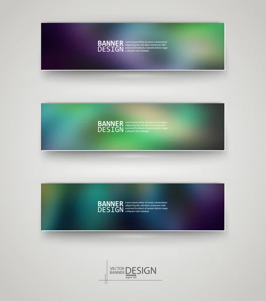 Plantillas de diseño empresarial. Set de Banners con fondos azules multicolores — Vector de stock