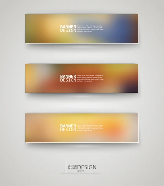 Modelos de design de negócios. Conjunto de Banners com fundos azuis multicoloridos — Vetor de Stock