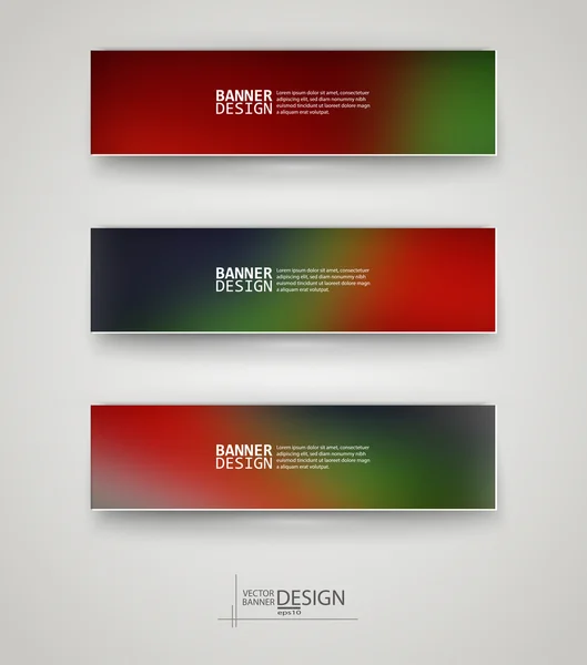 Plantillas de diseño empresarial. Set de Banners con fondos azules multicolores — Vector de stock