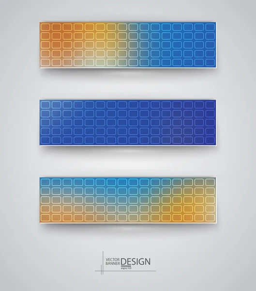 Set of Banners with Multicolored Blurred Backgrounds. — Stock Vector