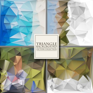 çok renkli tasarım şablonları. geometrik üçgen soyut modern vektör arka plan. 