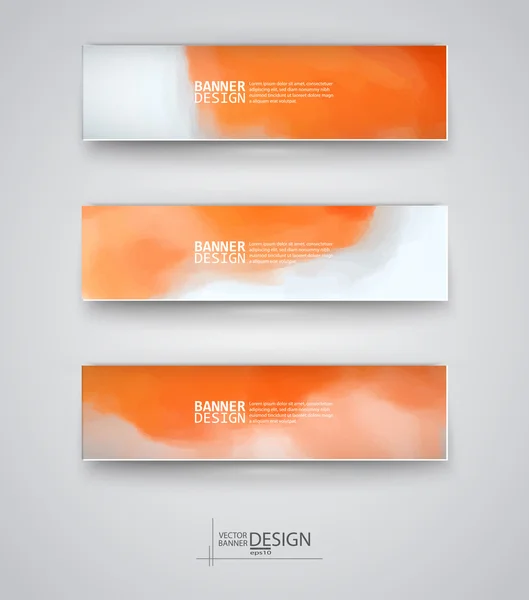 Set de Banners con fondos azules multicolores . — Vector de stock