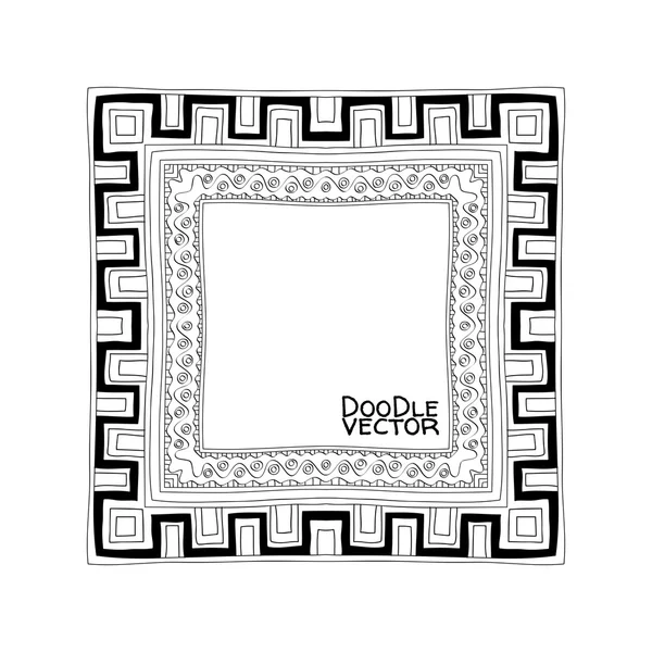 Hand Drawn Doodle Border Frames — Stock Vector