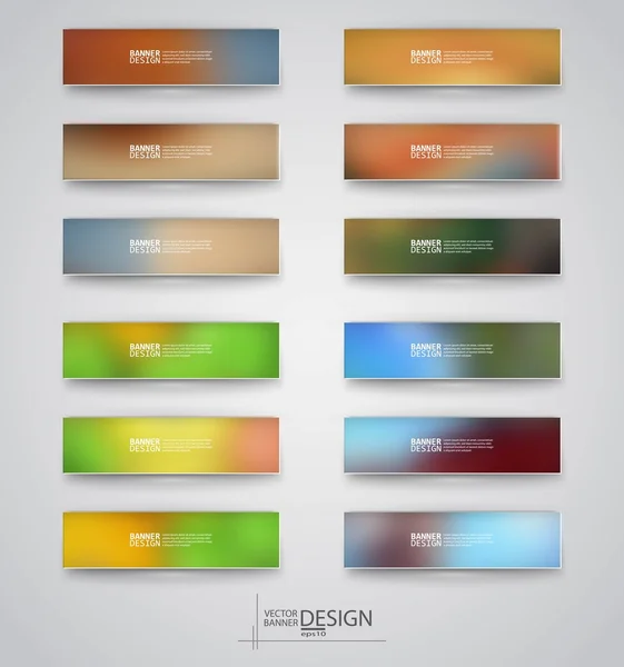 Conjunto de banners de color. Ilustración vectorial . — Archivo Imágenes Vectoriales