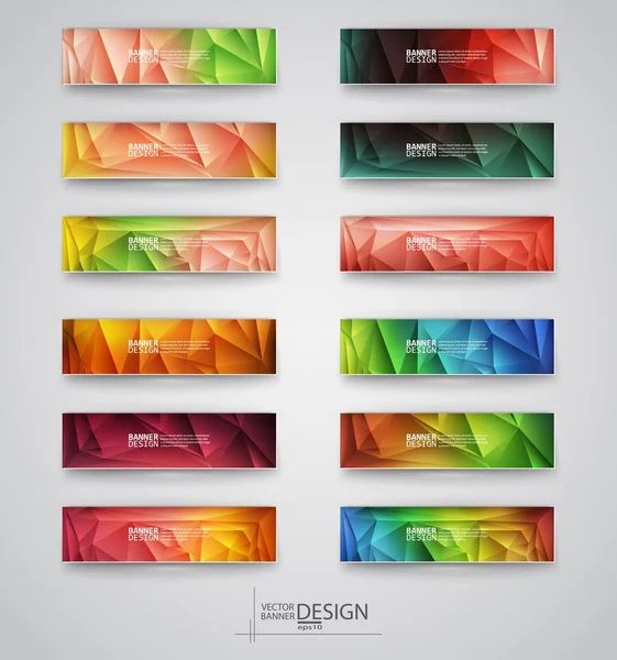 Color banners set. Vector illustration. — Stock Vector