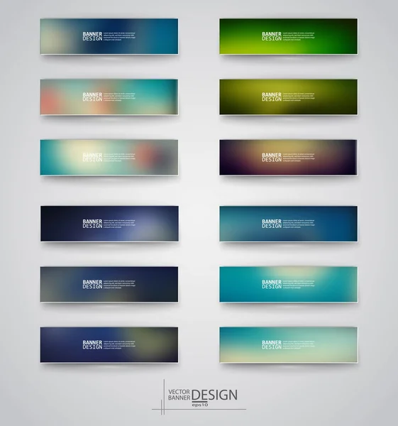 Color banners set. Vector illustration. — Stock Vector