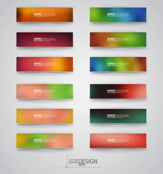 Banners kleurset. Vectorillustratie. — Stockvector